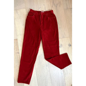 Rare Vintage Jones New York Sport Velvet Red Pants Size 6